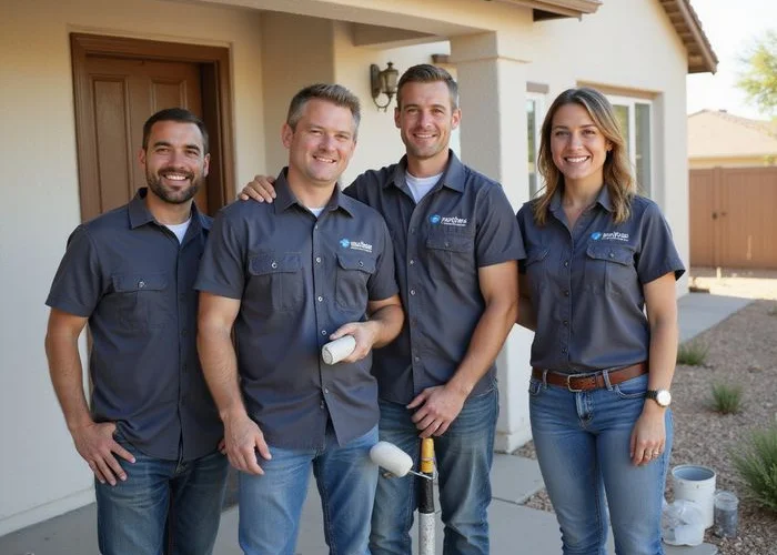 The John Claude Painting team at a job site